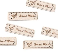 Handmade-merkit 5kpl, Beige