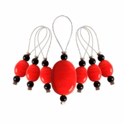 KnitPro Playful Beads -silmukkamerkit, 7 Kpl -Prym kauppa knitpro silmukkamerkki 7 tangerine 1
